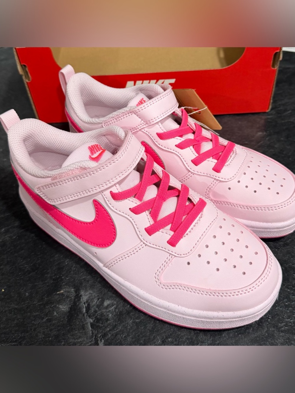 Nike Kids Pink and Hot Pink Low-Top Sneakers